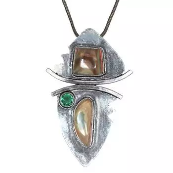 Императорский кулон из серебра, яшмы, стерлингового серебра, драгоценный камень, натуральная яшма,