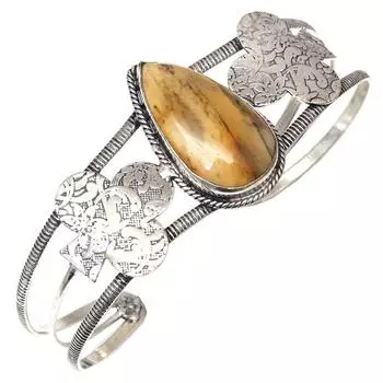 Imperial Jasper Gemstone Handmade Jewelry Cuff Bracelets 7 Adjustable