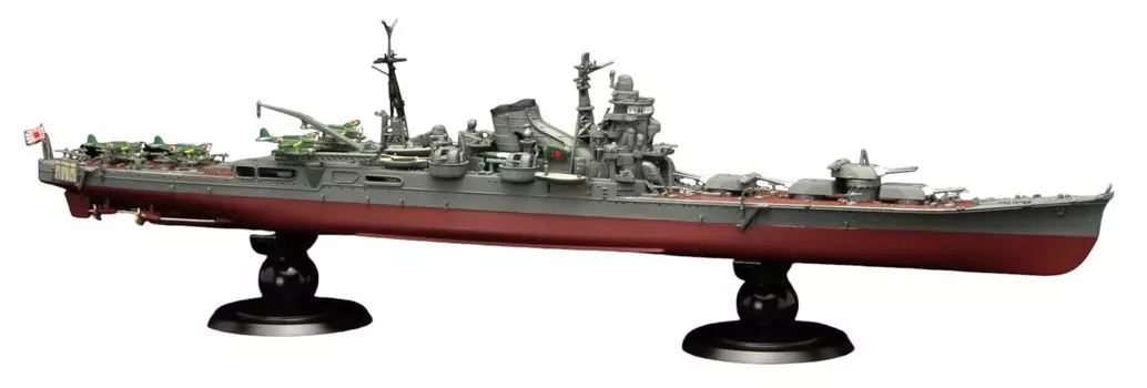 Imperial Navy Series Japanese Navy Heavy Cruiser Chikuma Full Hull Model Plastic Model 1/700 No.15 EX-1 (with photo-etched parts)