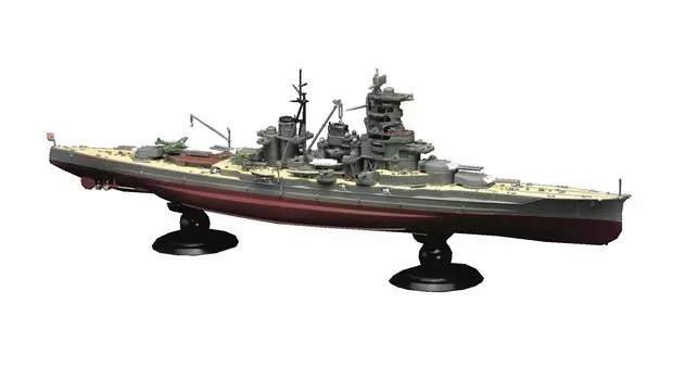 Imperial Navy Series Japanese Navy High Speed Battleship Haruna Full Hull Model Plastic Model 1/700 No.7 EX-1 (with photo-etched parts)