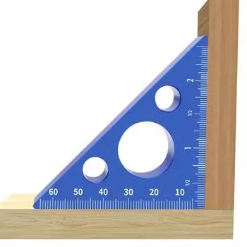 Imperial Scales Triangle Ruler Metric Scales Thickened Height Ruler Right Angle Ruler Woodworking красный