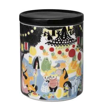 Imported Moomin by Jar with Lid Storage Container Friendship 1020102 [Regular Product] (Moomin ARABIA) 1.2L