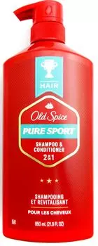 Imported Old Spice Pure Sports 2 in 1 Shampoo Conditioner 650ml with Original Hair Care [Regular Product] & (Comes Coaster)