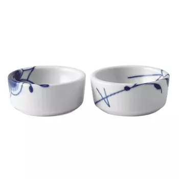 Imported Royal Copenhagen Blue Fluted Mega Bowl Dish Pair 2 Pieces Wedding Gift 1057087 [Regular Product] 6.5cm белый