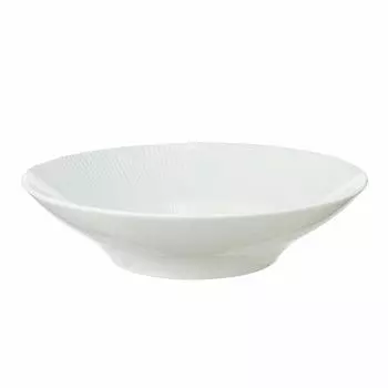 Импортная глубокая тарелка Royal Copenhagen White Elements 24 см, свадебный подарок 1017495 [Обычный продукт] белый