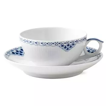 Импортная Королевская Копенгагенская принцесса Чайная чашка с блюдцем 220 мл Свадебный подарок 1017247 [Обычный продукт] & белый