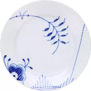 Импортная королевская рифленая тарелка Royal Copenhagen Blue Mega Plate 19 см, свадебный подарок 1017364 [Обычный продукт] белый