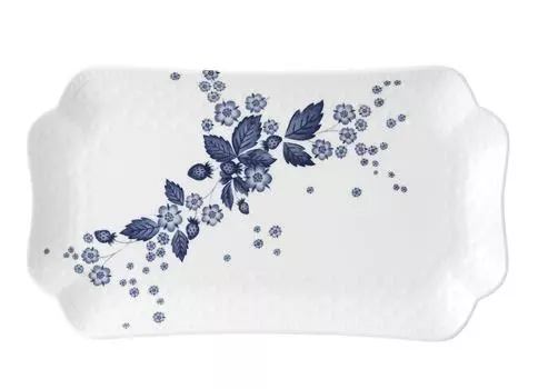 Импортная тарелка для рыбы Wedgwood Strawberry Bloom Indigo, свадебный подарок 40000818 [Обычный продукт]