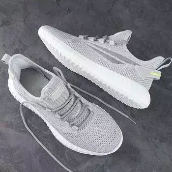 Импортная торговля, новые мужские туфли, повседневная обувь с плетеной тканью, мужская мягкая подошва, удобная обувь для бега и дышащая сетчатая спортивная обувь для студентов 39