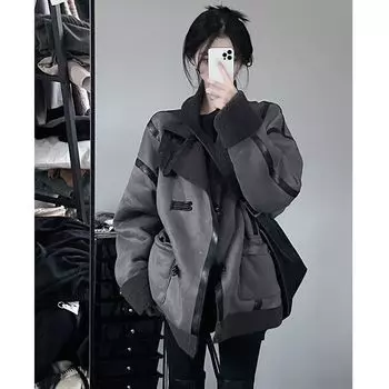 Импортное пальто из овчины Haining, новое зимнее пальто средней и длинной длины из Тосканы 2024 года S