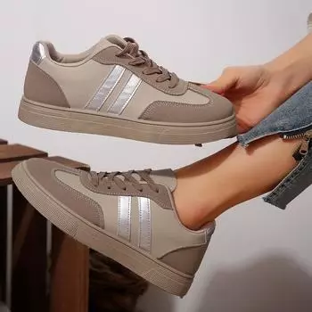 Импортные товары большого размера, модные, простые, с плоским дном, усовершенствованные, легкие, на шнуровке, туфли Forrest Gump, повседневные, спортивные, одинарные, поколение 36 хаки