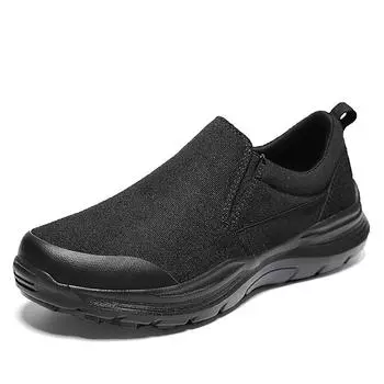 Импортные туфли большого размера, мужские парусиновые дышащие повседневные спортивные туфли, сверхлегкие уличные туфли с одной педалью из старой ткани в Пекине 39