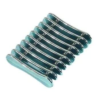 Импортный держатель кистей SJ Nail на 9 отверстий, серебристый, 1 шт.