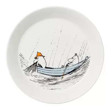 Импортный Муми-тролль на тарелке 19 см, соответствует оригиналу 1024601 [Обычные товары] (Муми-АРАВИЯ) Это белый