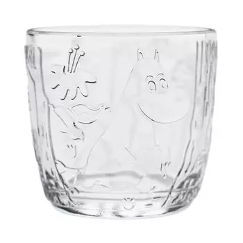 Импортный стакан Moomin by Glassware Collection, набор из двух прозрачных стеклянных чашек 280 мл, Муми-столовая посуда, Аравия 1070867 [Обычные товары] (Муми-АРАВИЯ) приблизительно. (2