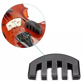 Improve Tone Control Electric Violin Muffler Rubber Violin Muffler Acoustic Electric Violin чёрный