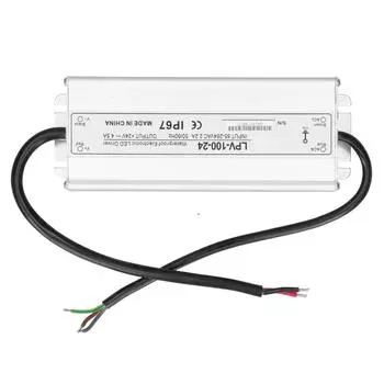 Импульсный источник питания водонепроницаемый с одним выходом электронный светодиодный драйвер DC24V 100W LPV10024