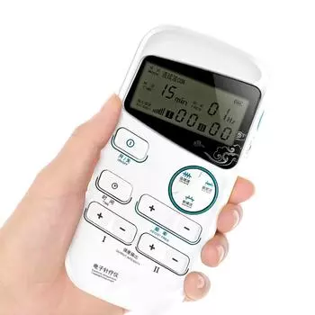 Импульсный массаж TENS для снятия боли и восстановления мышц. Двухканальный электронный акупунктурный лечебный прибор.