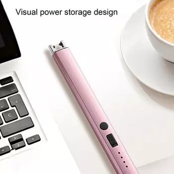 Импульсный воспламенитель Yousheng, USB аккумуляторная ветрозащитная длинная ручка, газовая плита для кемпинга, беспламенный электрический воспламенитель, товары для улицы серебряный