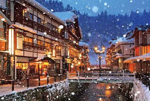 in 1000 piece jigsaw puzzle Ginzan Onsen x [Made Japan] (49 72cm)
