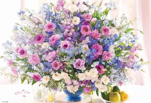 in 1000 Piece Jigsaw Puzzle Peaceful Healing Bouquet x [Made Japan] (49 72cm)