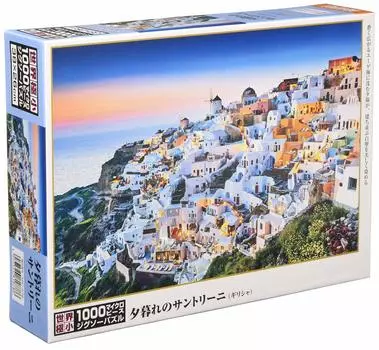 in 1000 Piece Jigsaw Puzzle Santorini at Dusk Micro Piece x [Made Japan] (26 38cm)