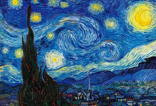 in 1000 Piece Jigsaw Puzzle Starry Night Micro Piece x [Made Japan] (26 38cm)