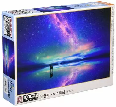 in 1000 piece jigsaw puzzle Uyuni Salt Lake under the starry sky x [Made Japan] (26 38cm)