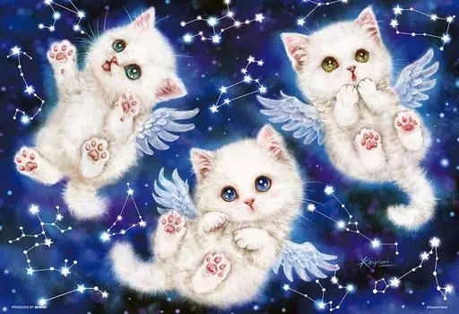 in 300 piece jigsaw puzzle Kayomi Harai Dreaming Kitten x [Made Japan] (26 38cm) 33-191