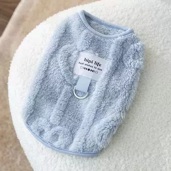 In autumn and winter, dog clothes can be towed, simple and solid color, two-legged down jacket, bigger than bear, cat, warm vest, pet clothing. XS (recommended weight 1-1.5kg)