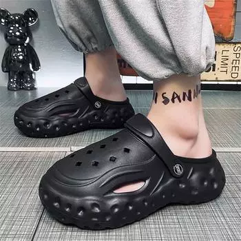 In Beach Sand Toilet Black Sandals Slippers Men Size 46 Luxury Flat Shoes Sneakers Sports Industrial Sewing Teniis Offers 36