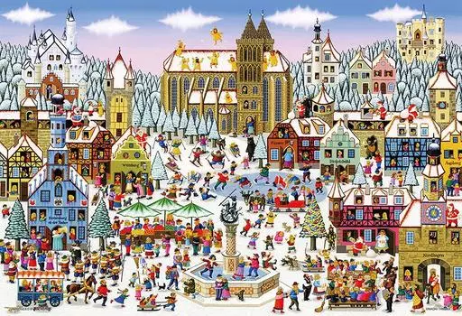 in Beverly 1000 Micro Piece Jigsaw Puzzle Christmas Romantic Road x [Made Japan] (26 38cm) M81-628