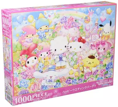 в пазле Беверли из 1000 деталей Happy Wedding Party x [Сделано в Японии] (49 72см) 31-519 светло-синий