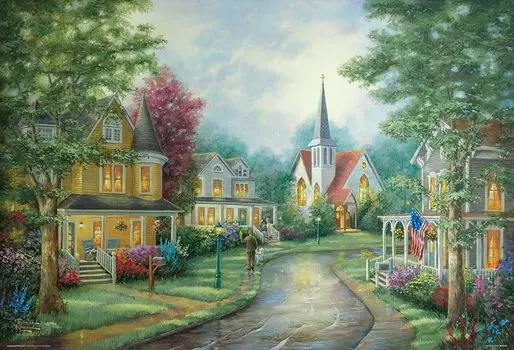 in Beverly 1000 Piece Jigsaw Puzzle Hometown Calm Afternoon x [Made Japan] (49 72) 1000-083