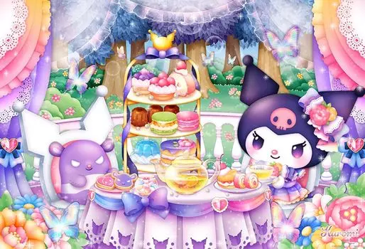 в пазле Beverly 1000 элементов Kuromi Forest Tea Time x [Сделано в Японии] (49 72см) 1000-062