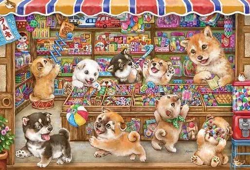 в пазле Beverly 1000 элементов Shiba Candy Shop x Brown [Сделано в Японии] (49 72см) 31-521 коричневый