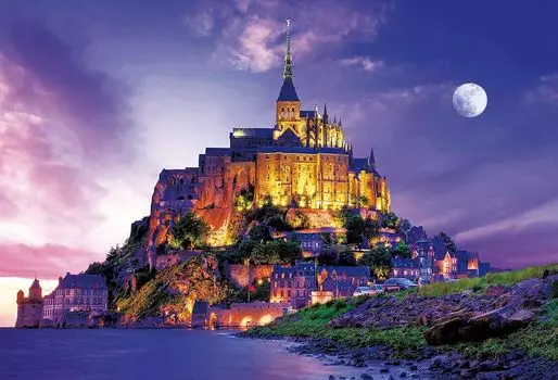 in Beverly 1000 Piece Jigsaw Puzzle Twilight Mont Saint Michel x [Made Japan] (49 72cm) 1000-061