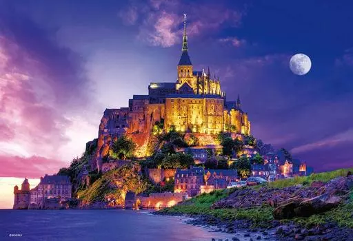 in Beverly 1000 Piece Jigsaw Puzzle Twilight Mont Saint Michel Micro Piece x [Made Japan] (26 38cm)