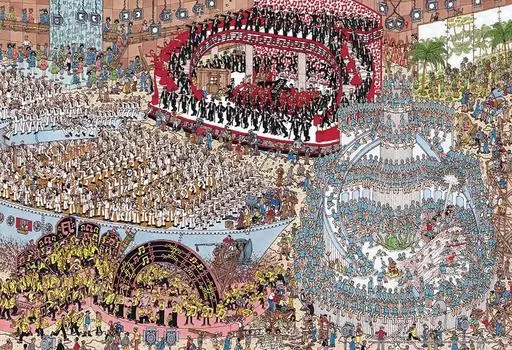 in BEVERLY 500 Small Piece Jigsaw Puzzle Grand March x 38 [Made Japan] Where s Wally? (26 cm) 500S-006