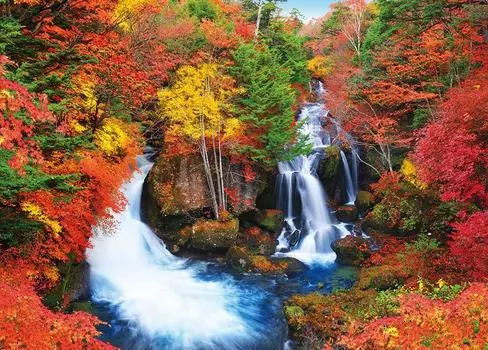 in Beverly 600 Piece Jigsaw Puzzle Autumn Ryuzu Falls x [Made Japan] (38 53cm) 66-234