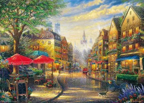 in Beverly 600 Piece Jigsaw Puzzle Sunbeams Blooming Cafe x Green [Made Japan] (38 53cm) 66-173