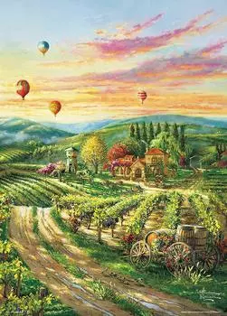in Beverly 600 Piece Jigsaw Puzzle Vineyard Holiday x Yellow Green [Made Japan] (38 53cm) 66-198