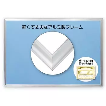 in Beverly Aluminum Puzzle Frame x Silver Flash Panel Picture Frame UV Protection Tools Bonus Hanging String [Made Japan] (50 75cm) (Panel No. 10) серебряный