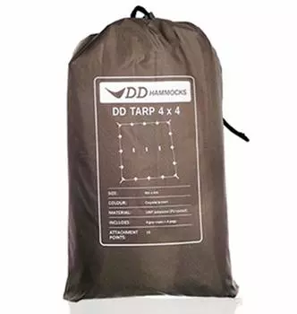 in DD Tarp Tarp 4X4 square tarp manufactured by DDhammocks [Made Scotland] Easy-to-use (Coyote brown) [Product]