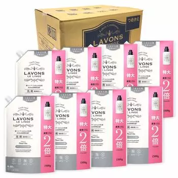 in Lavon laundry detergent with fabric softener Floral Chic refill extra large 1500g x 8 pieces [Sold case]