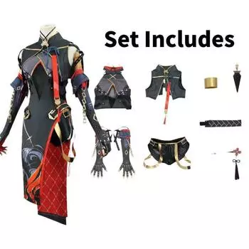 Иньлинь Wuthering Waves Одежда Косплей Мультяшные Игры Костюм Вечеринка Шоу Костюм XS