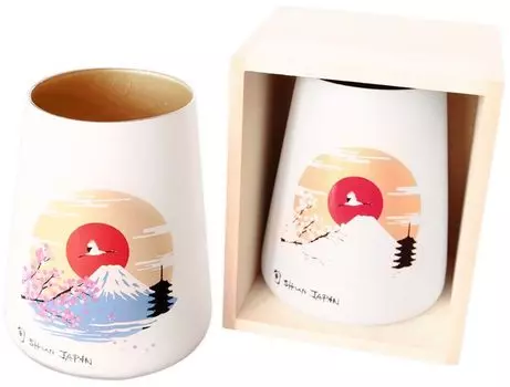in Marumo Takagi Pottery Cool Feel Fuji Glass Cup Fuji changes color with cold drinks Made in Japan Winner of Japan Souvenir Award Winner of National