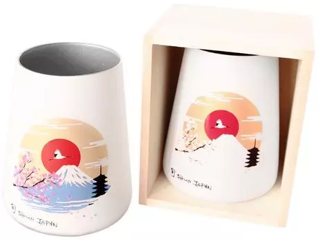 in Marumo Takagi Pottery Cool Feeling Fuji Glass Cup Fuji changes color with cold drinks Made in Japan Japan Souvenir Award Winner National Tourism