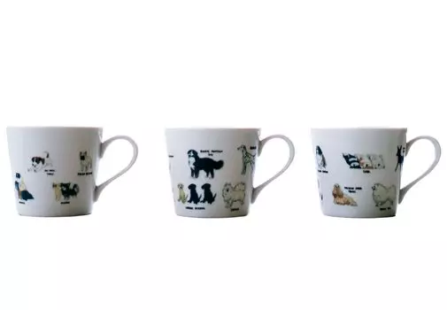 in Marumo Takagi Pottery Yuru Inu Warm Mug Set of 3 Types Changes with Temperature Stylish Cute Dog Dog Coffee Tea Christmas Present Gift Corgi