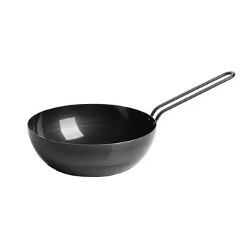 in Pearl Metal Saute Pan 22cm Iron Wire Handle IH Compatible Shot Processed Silicone Paint Made in Japan Made in Niigata Prefecture Outdoor Camping